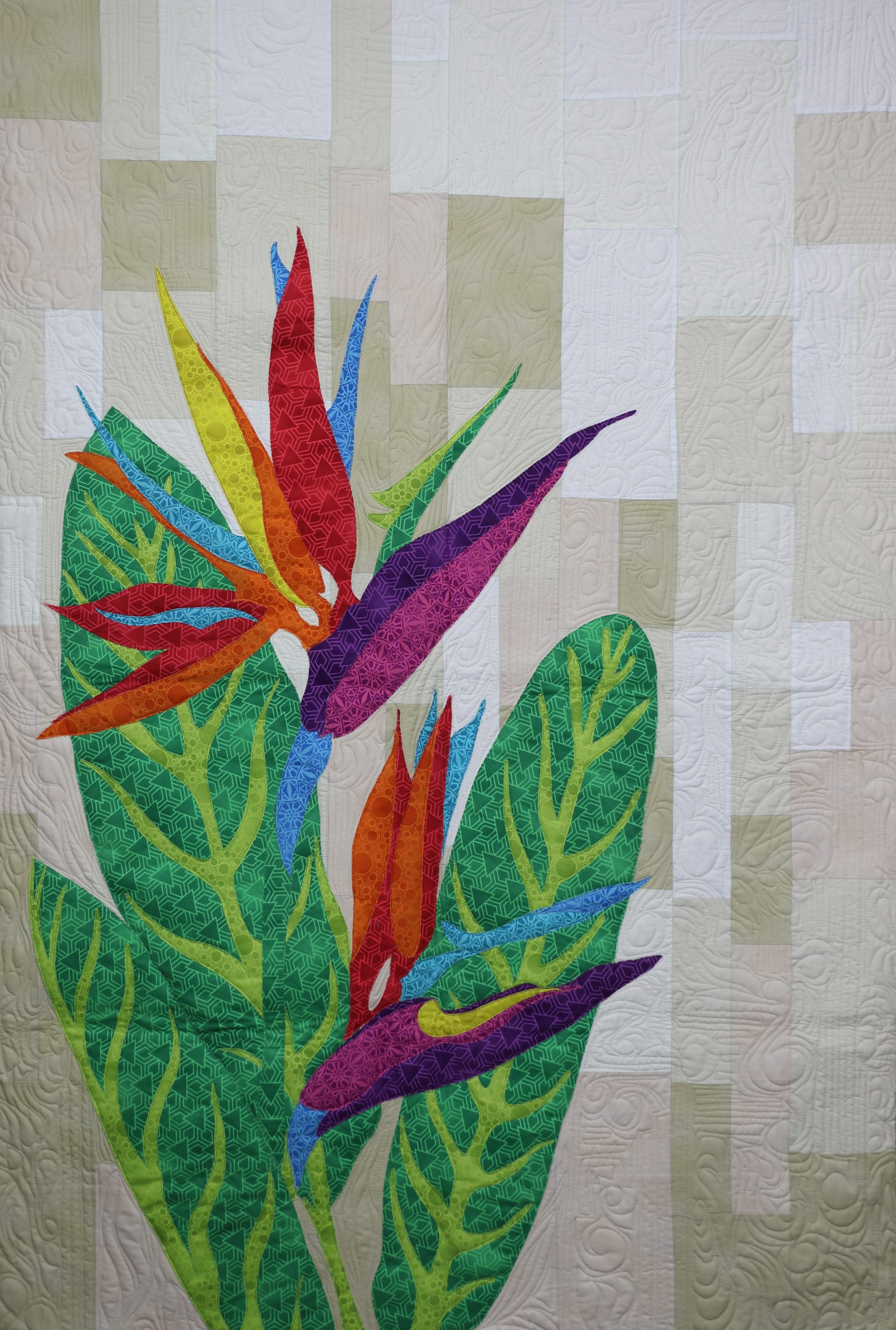 Precut! New Worlds Bird of Paradise Quilt Kit NWBRDPRDS2-QK