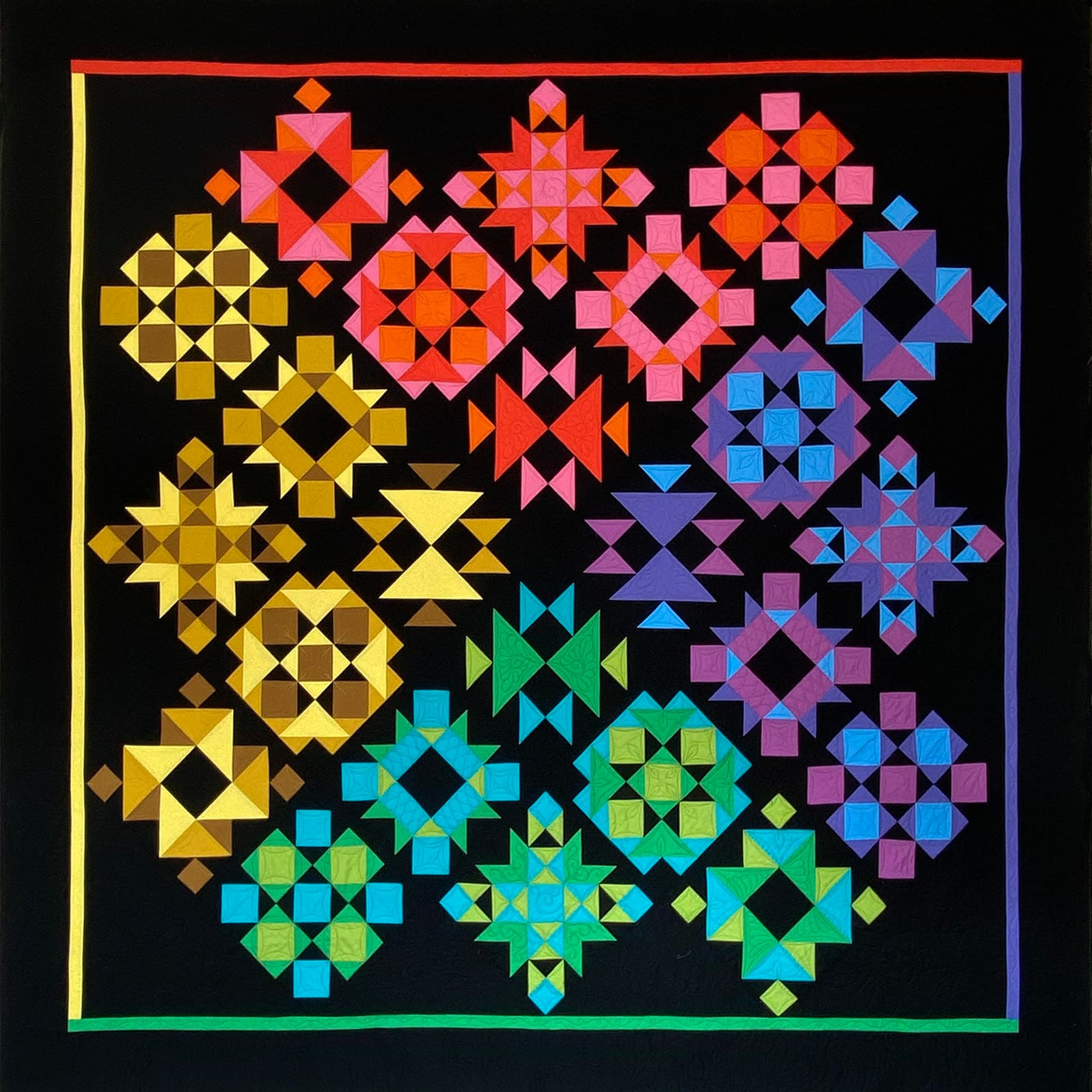 Precut! Quilters' Color Therapy Quilt Kit QUILTTHERAPY-RBQK