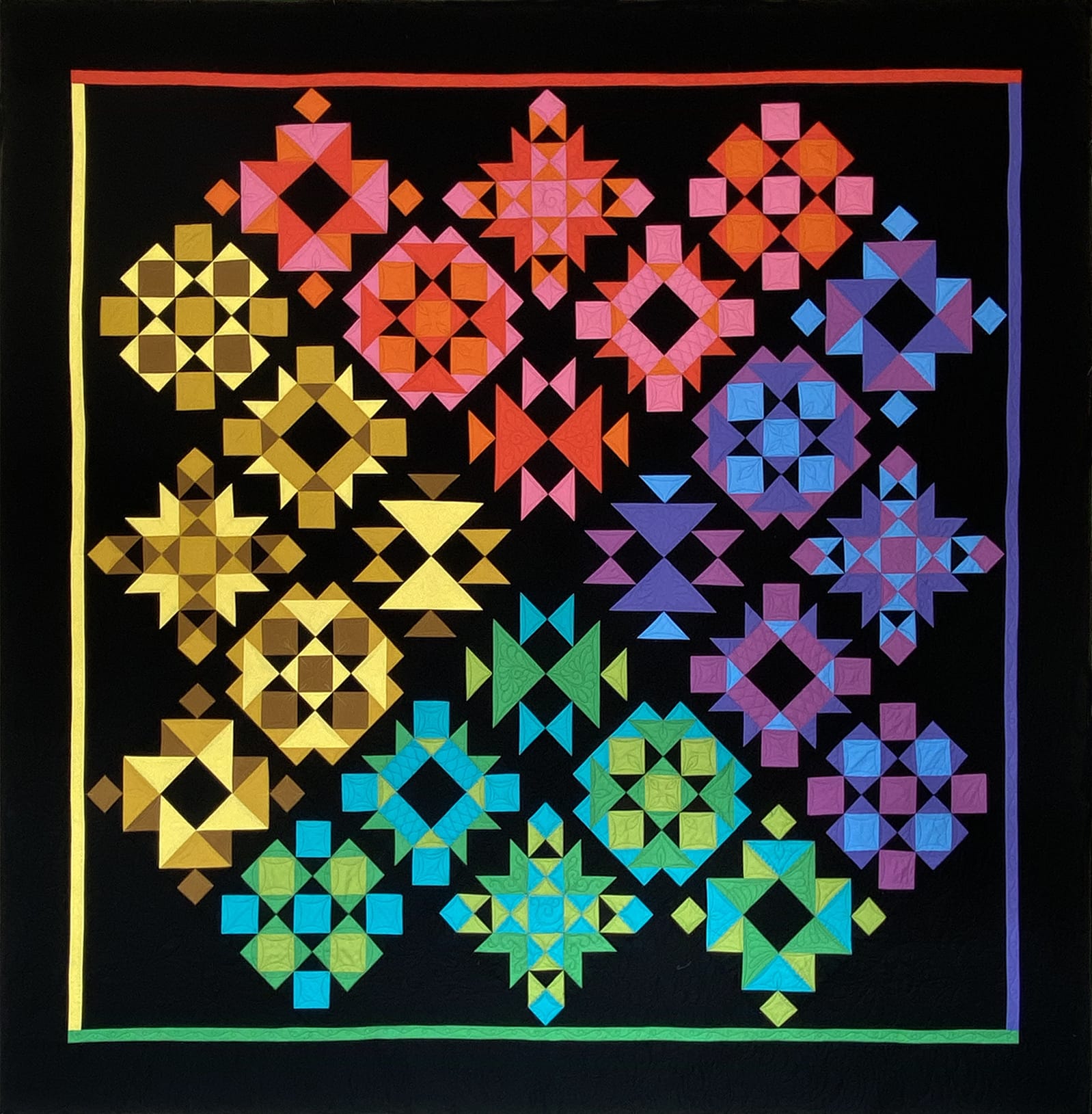 Precut! Quilters' Color Therapy Quilt Kit QUILTTHERAPY-RBQK