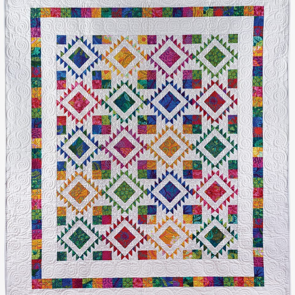 Precut! Rainbow Radiance Quilt Kit - 56.5" x 66.5" RNBWRDNC-CQK
