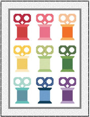 Precut! Scissors & Spools Quilt Kit - 46" x 61" SCSSRSSPLS-CQK