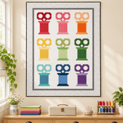 Precut! Scissors & Spools Quilt Kit - 46" x 61" SCSSRSSPLS-CQK