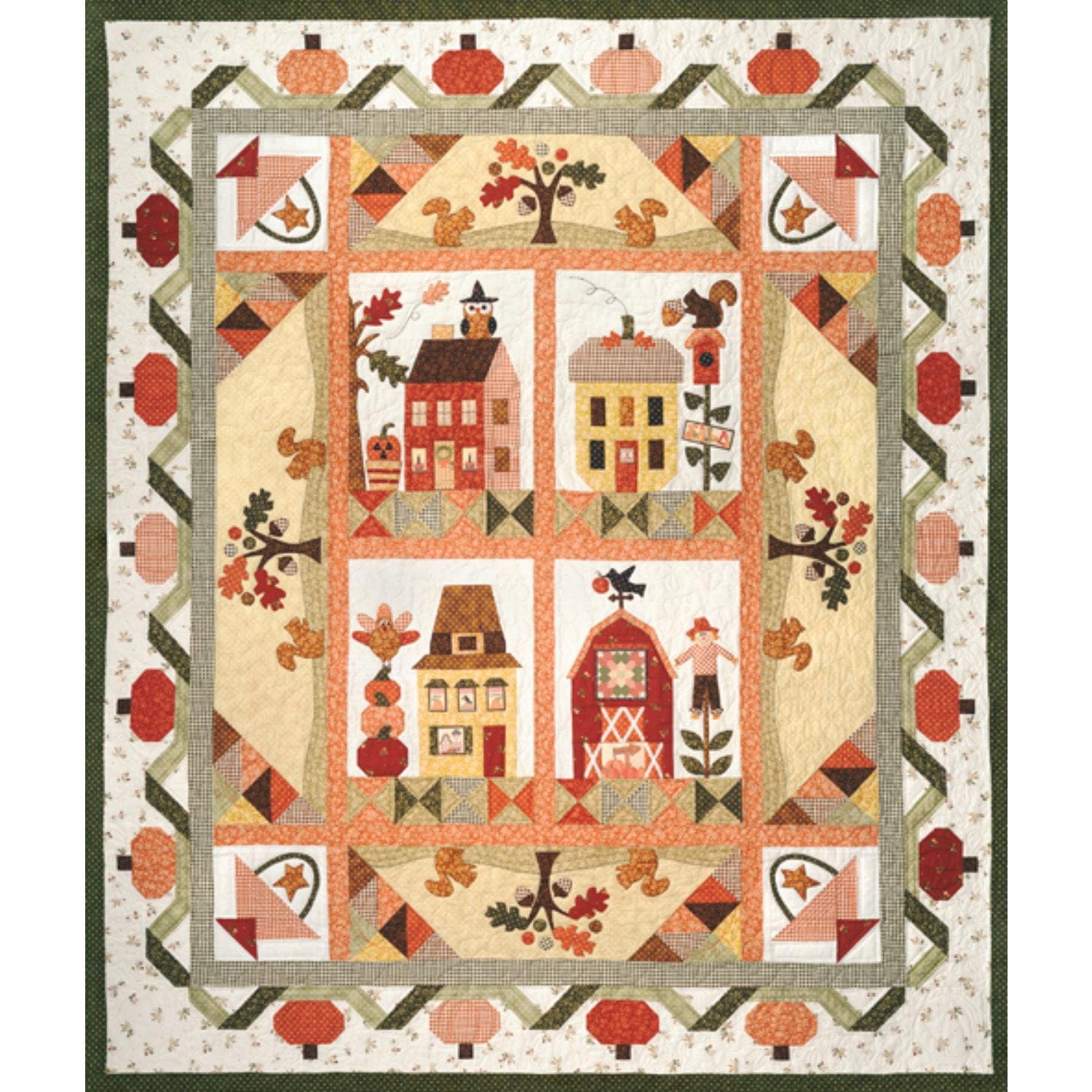 Pumpkin Patch Lane Accessory Fabric Packet - The Quilt Company PUMPKIN107