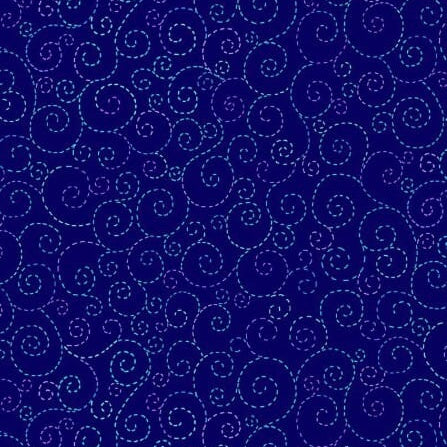 Swirl Pattern Navy - Extra Wide Backing XINDIGO-CD3355