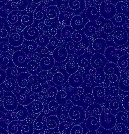 Swirl Pattern Navy - Extra Wide Backing XINDIGO-CD3355