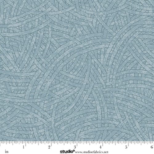 Tangled Cotton Fabric - Horizon Blue (Studio E) E-TANGLED-8866-79
