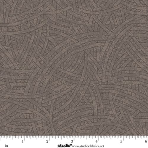 Tangled Cotton Fabric - Peat (Studio E) E-TANGLED-8866-98