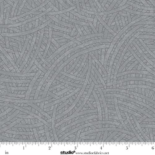 Tangled Cotton Fabric - Slate Gray (Studio E) E-TANGLED-8866-92