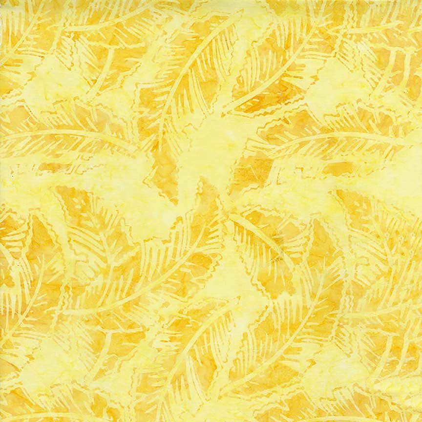 Banana Leaves Yellow - Tonga Blossom B4609-YELLOW