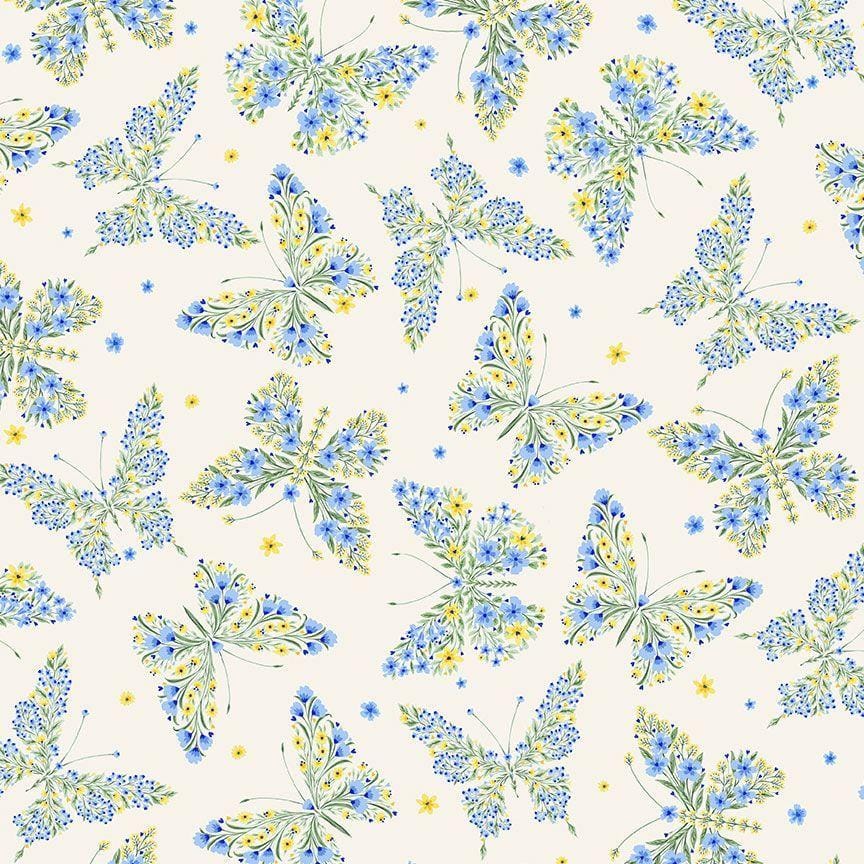 Bee & Bee Kind - Floral Butterflies Cream BUG-CD3266CRM