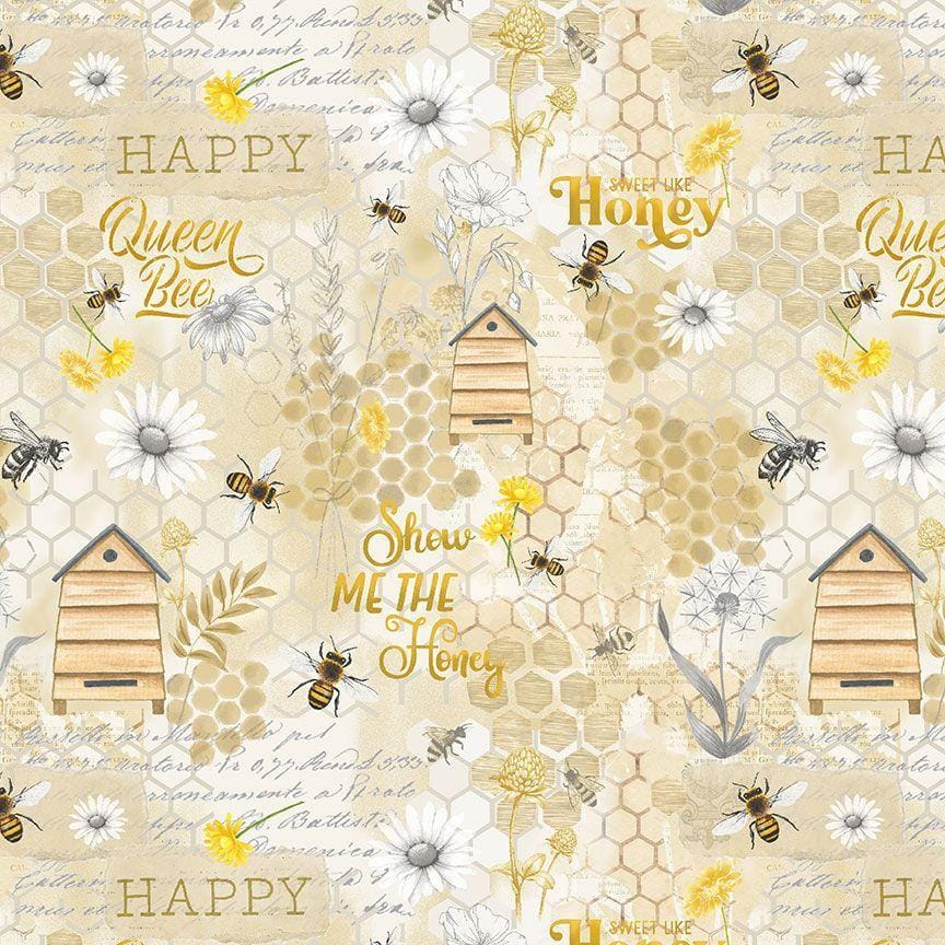Bee & Bee Kind -  Honey Bee Collage BEE-CD3263BGE