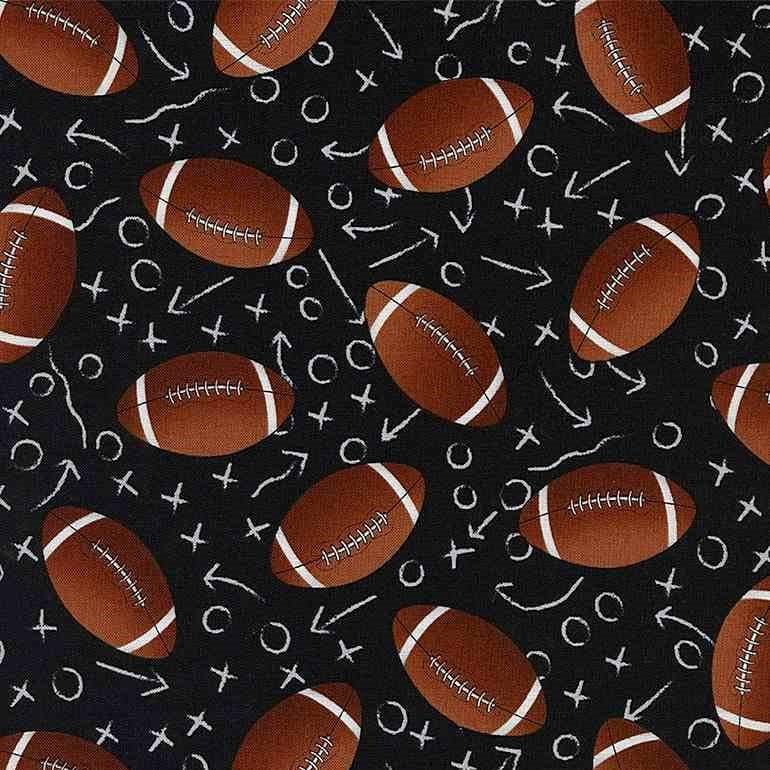 Football Season - Tossed Footballs Black CD1228-BLACK