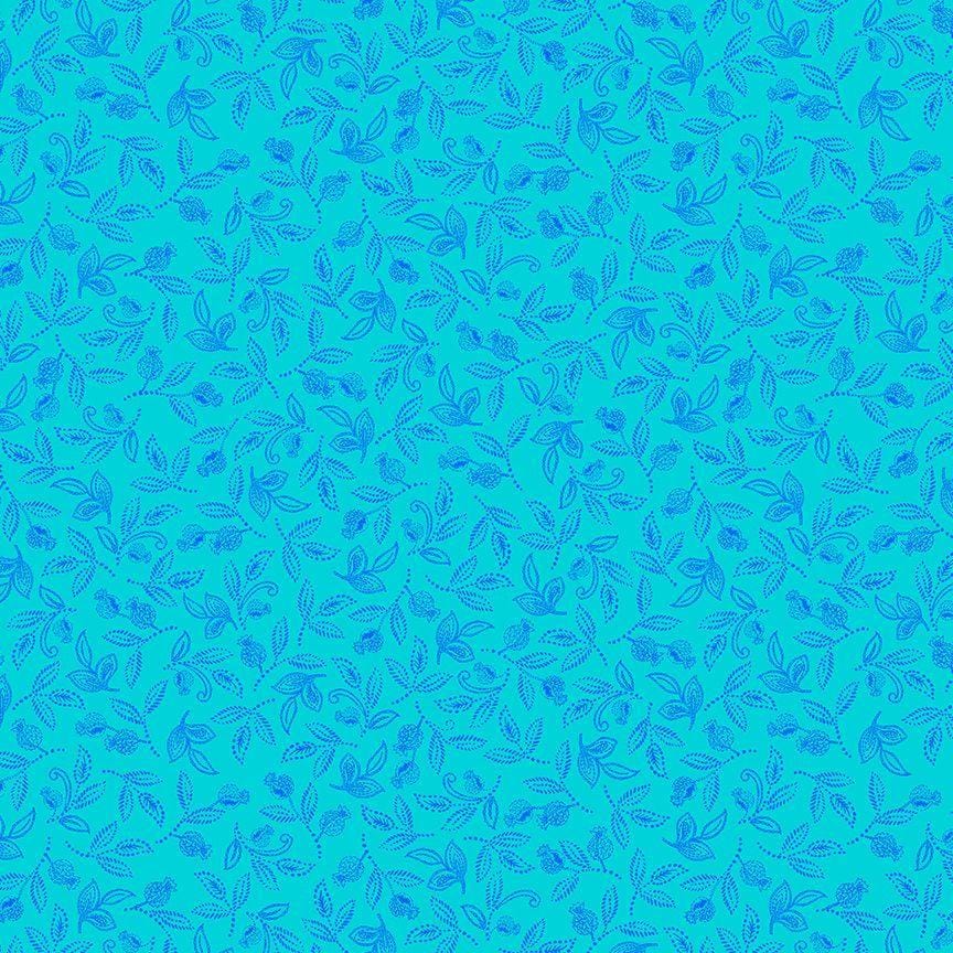 Indigo Garden - Dotted Leaves Teal CD3417-TEAL