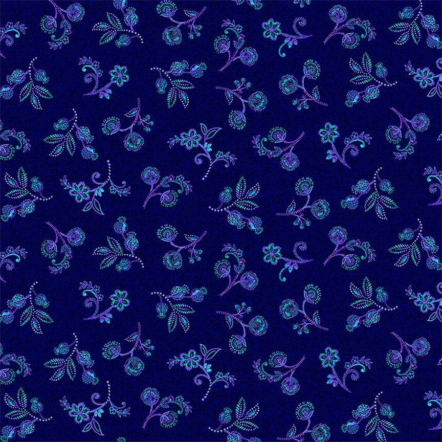 Indigo Garden - Small Jacobean Floral Navy CD3415-NAVY