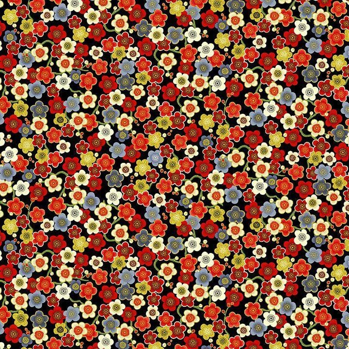 Lotus Garden - Cherry Blossoms CM3666-BLACK