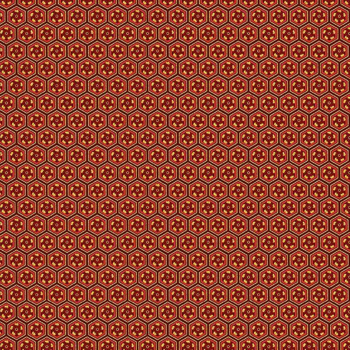 Lotus Garden - Geo Floral CM3668-RED