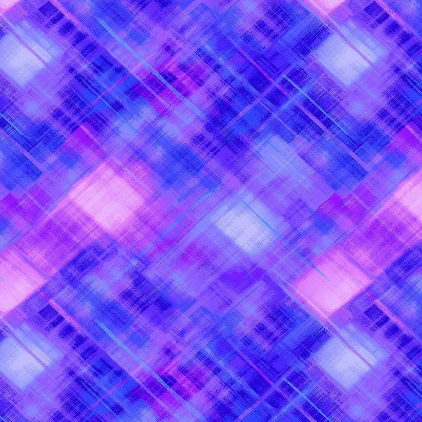 Midnight Bloom - Bias Plaid CD3391-PURPLE