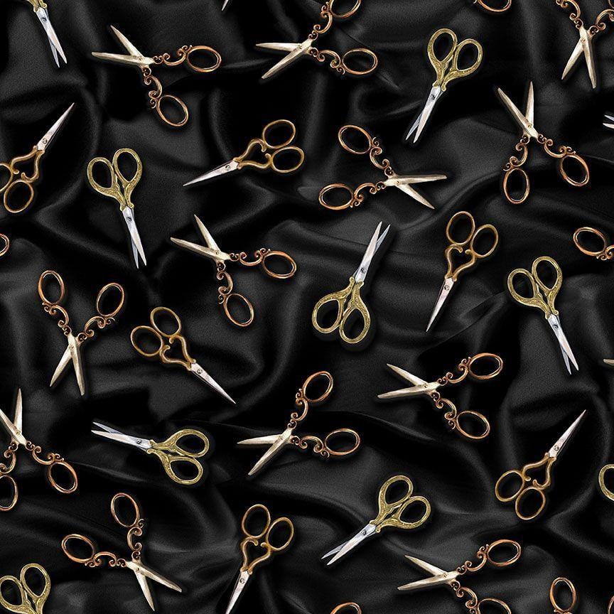 Sew Far Sew Good - Tossed Vintage Scissors CD3353-CHARCOAL