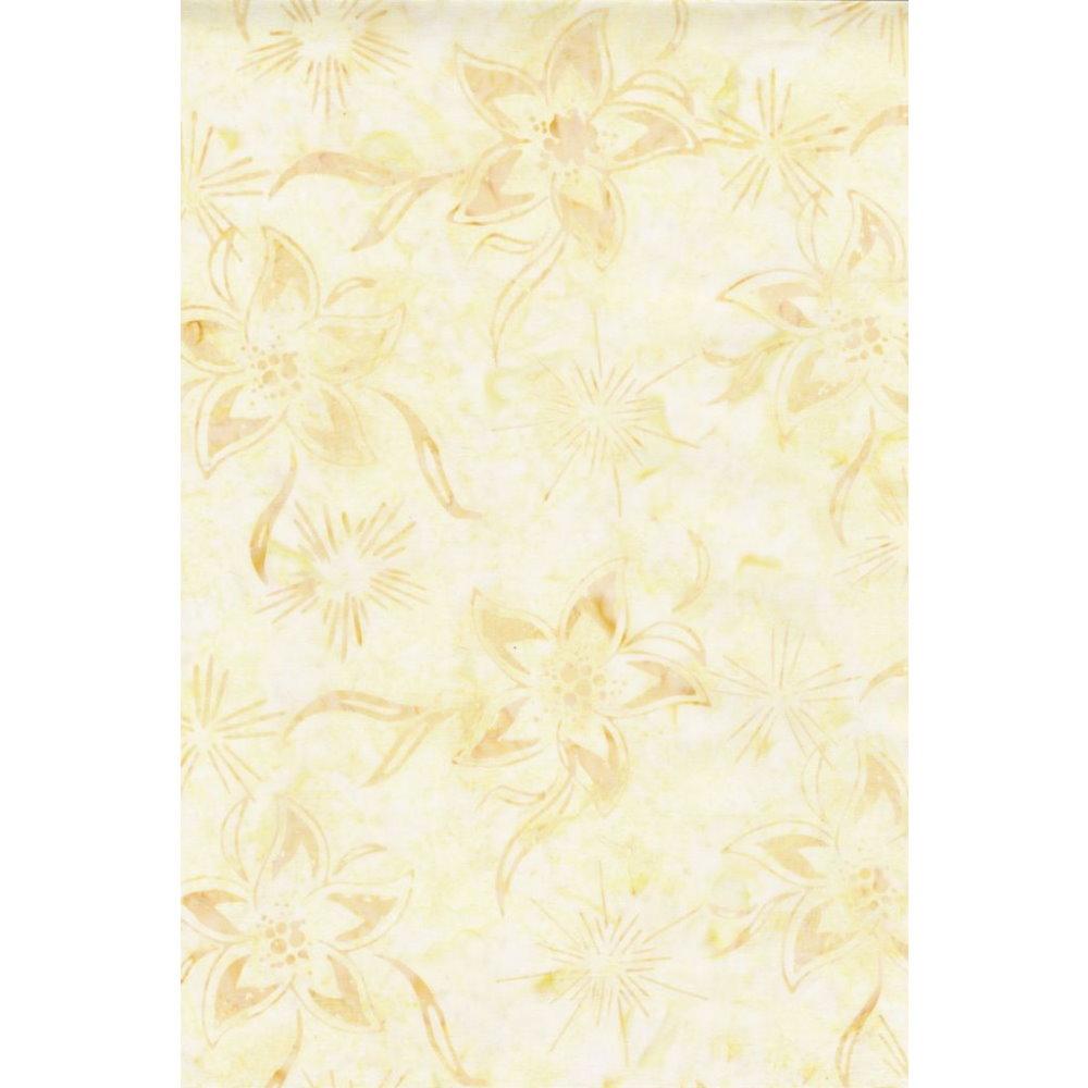 Timeless Treasures  - Tonga Wallflowers - Tropical Flowers & Star Bursts Ivory B8786-IVORY