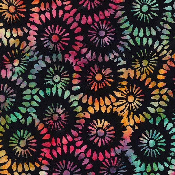 Tonga Apple Basket - Daisies Onyx B3728-ONYX
