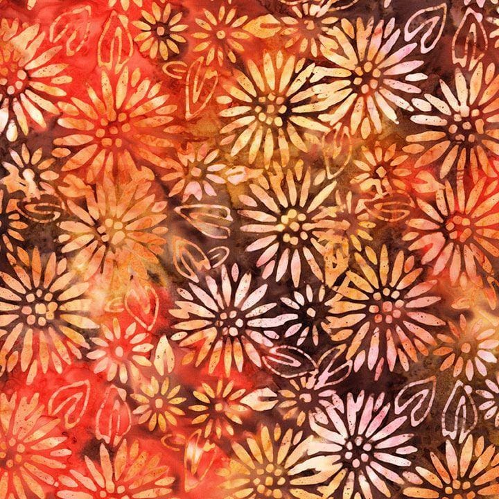 Tonga Apple Basket - Daisy Block Multi B5511-APPLE