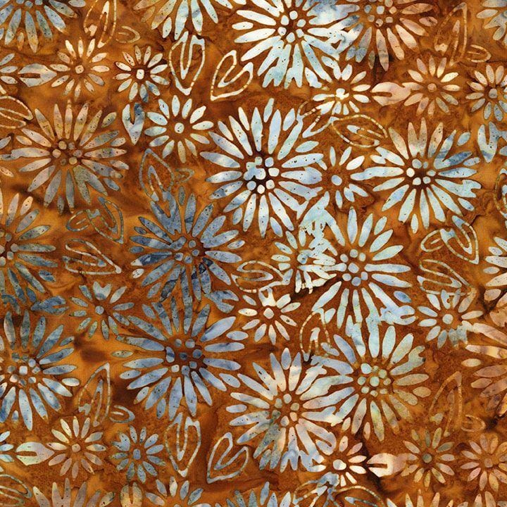 Tonga Apple Basket - Daisy Block Tan B5511-CARAMEL