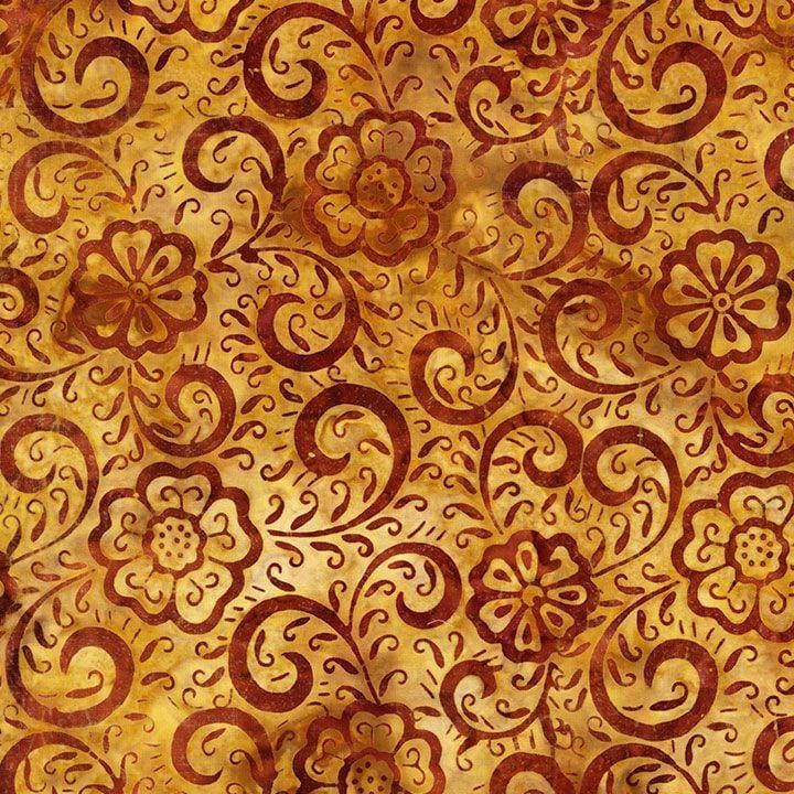 Tonga Apple Basket - Fiesta Flower Rust B6668-RUST