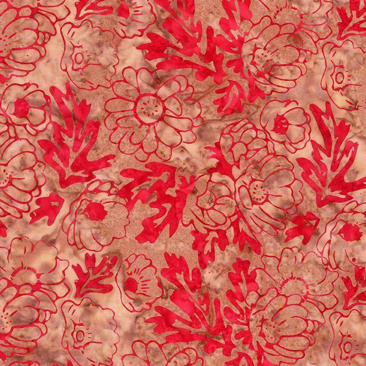 Tonga Apple Basket - Harvest Floral Red B3732-SPICE
