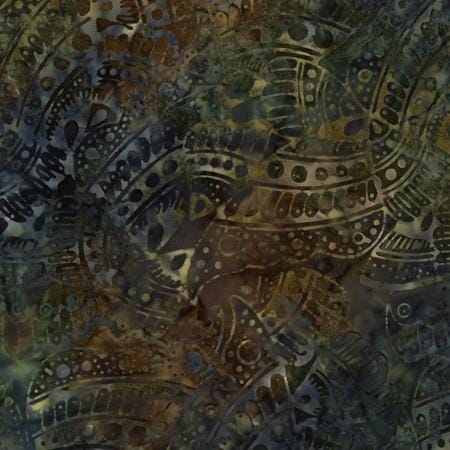Tonga Canyon - Winded Paisley Batik - Forest TT-B7893-Forest