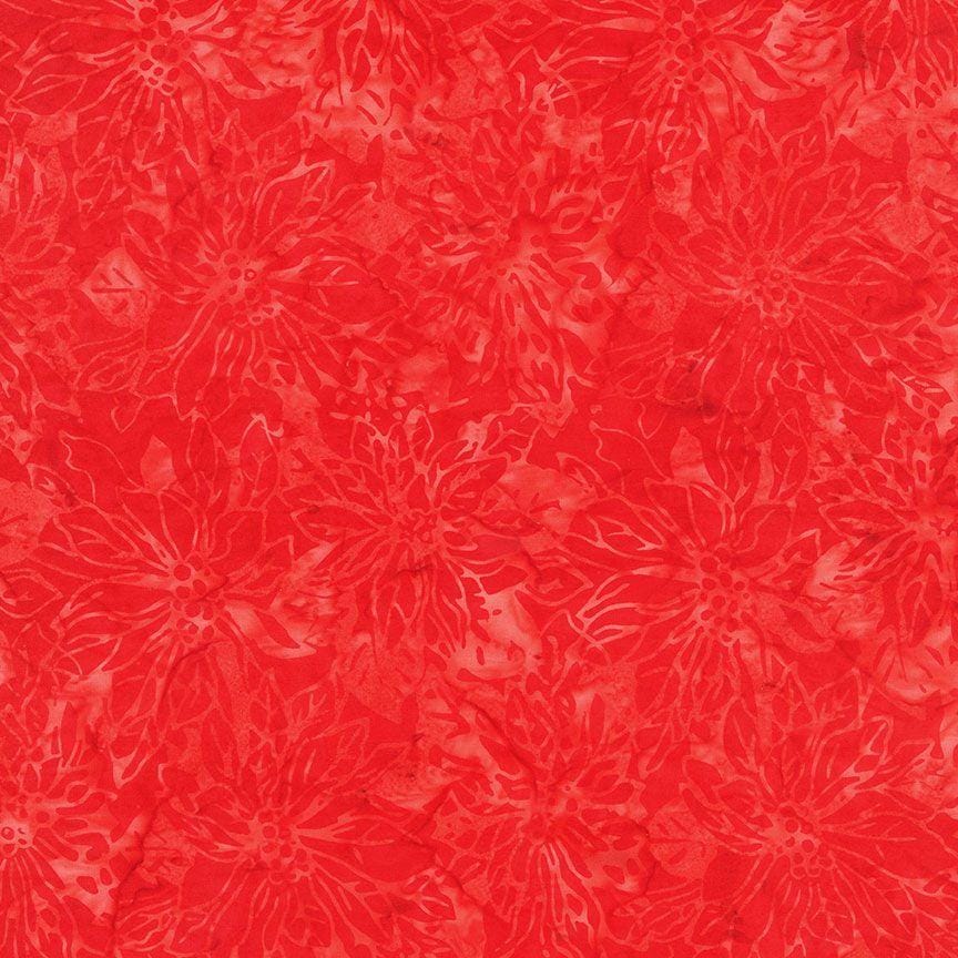 Tonga Holiday - Large Poinsettia Flowers Cherry B1853-CHERRY