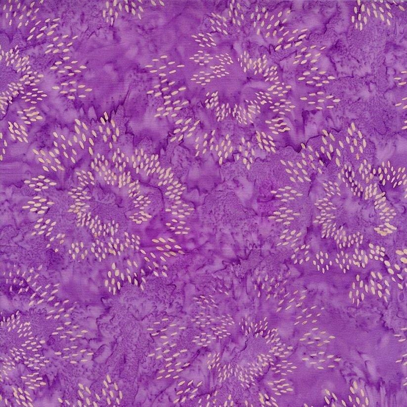 Timeless Treasures Tonga Rose Petal Spruce Large Dahlias Batik Fabric