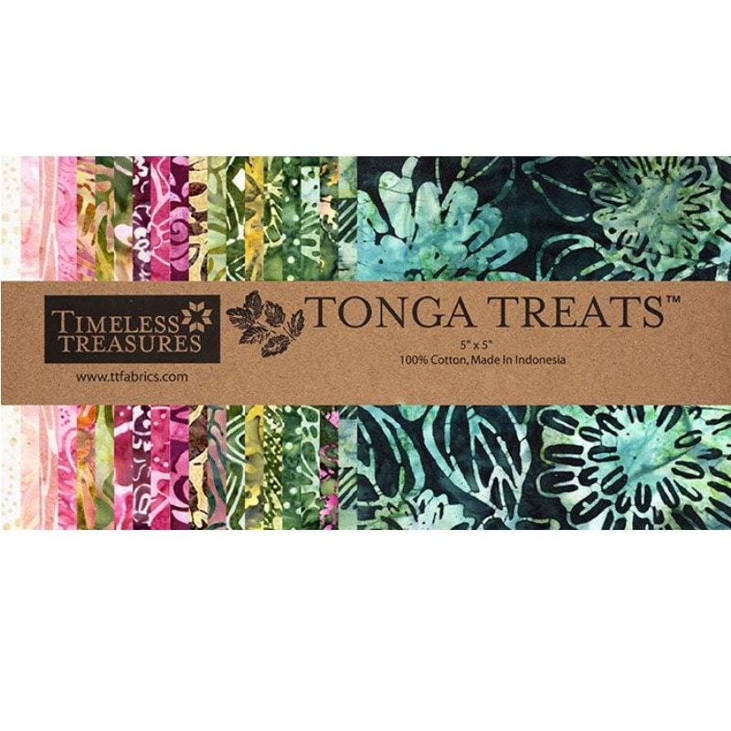 Tonga Rose Petal -  5 inch Squares 42pc TREAT-MINI42TRP
