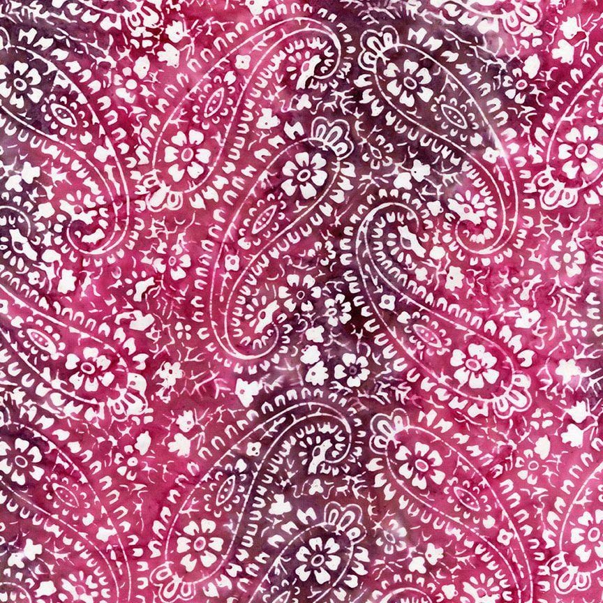 Tonga Rose Petal - Floral Paisleys Plum B2329-PLUM