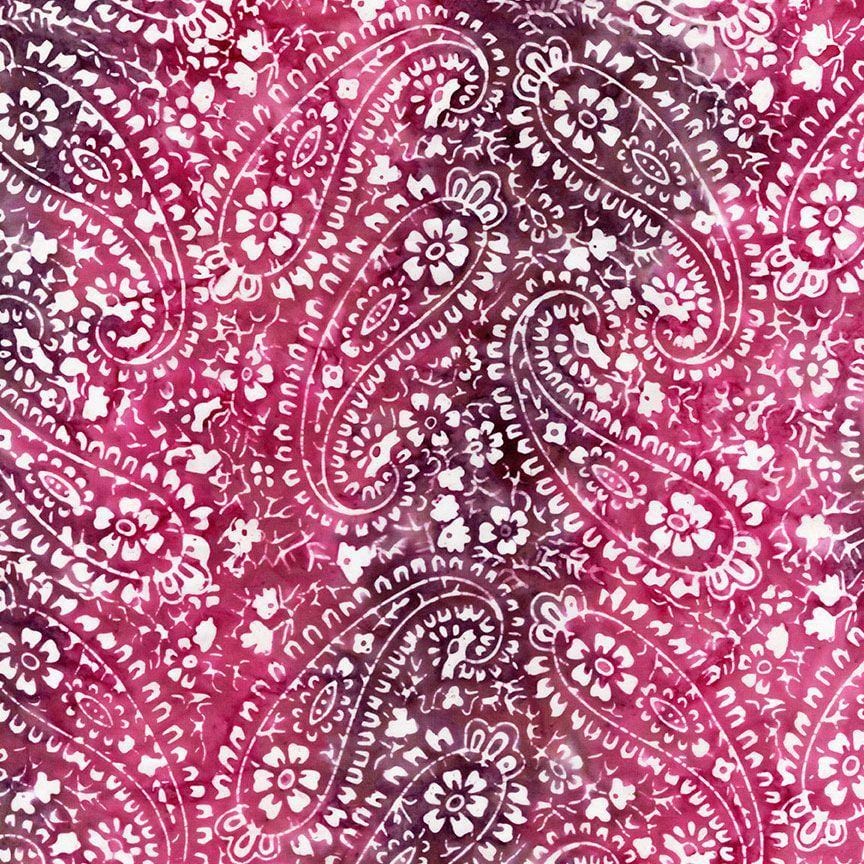 Tonga Rose Petal - Floral Paisleys Plum B2329-PLUM