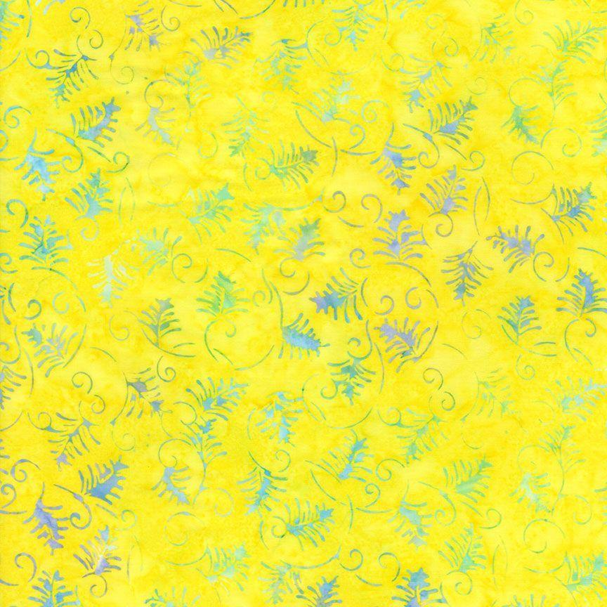 Tonga Splash - Scrolls and Ferns Yellow B2519-YELLOW