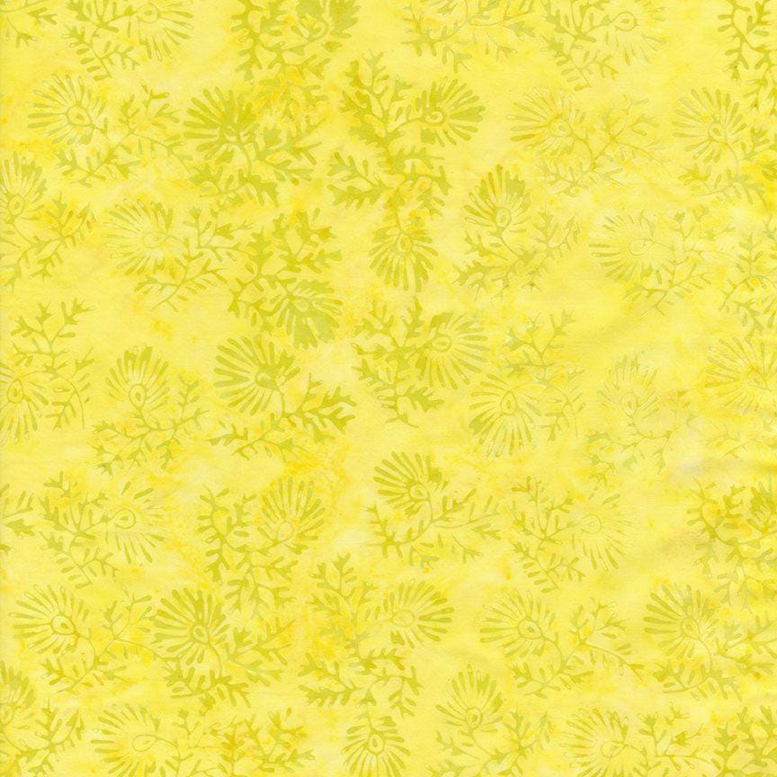Tonga Splash - Snowflake Leaves Lemon B7712-LEMON