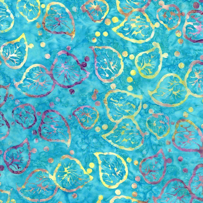 Tonga Splash - Water Leaves Turquoise B2513-TURQUOISE