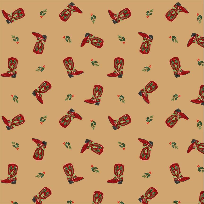 Tossed Holiday Cowboy Boots - Cowboy Christmas BH-CD4082