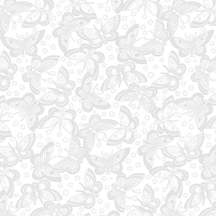Whiteout - Butterflies White HUE-C6565