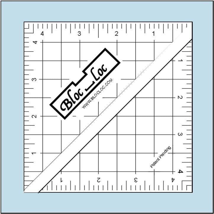 Bloc Loc - Half-Square Triangle Ruler 4.5" x 4.5' HST-4.5