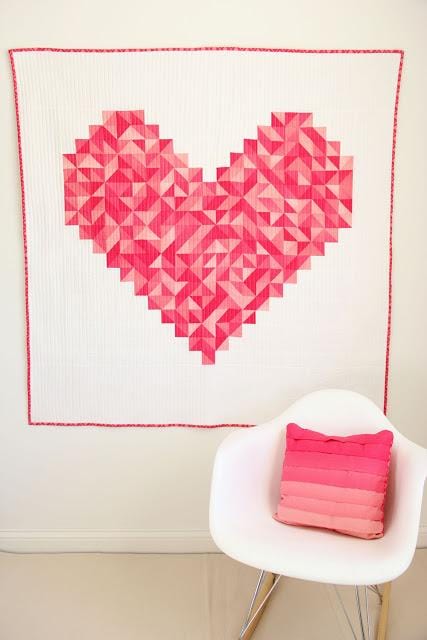 V and Co. - i heart you Quilt Pattern 727908837230