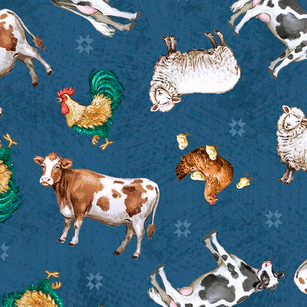 Animal Toss Navy - Family Farmstead 3008-96491-412