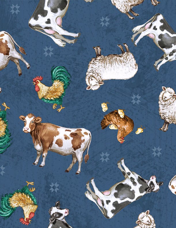 Animal Toss Navy - Family Farmstead 3008-96491-412