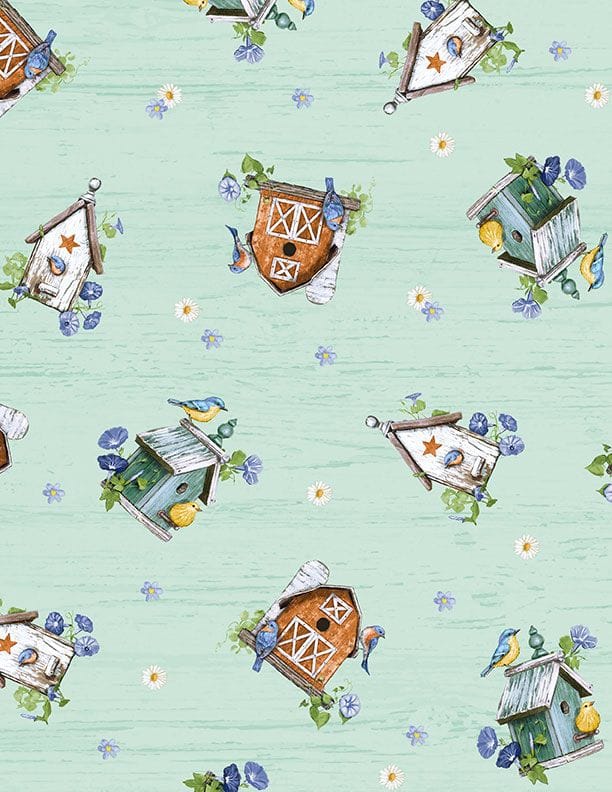 Birdhouses Teal - Family Farmstead 3008-96493-713