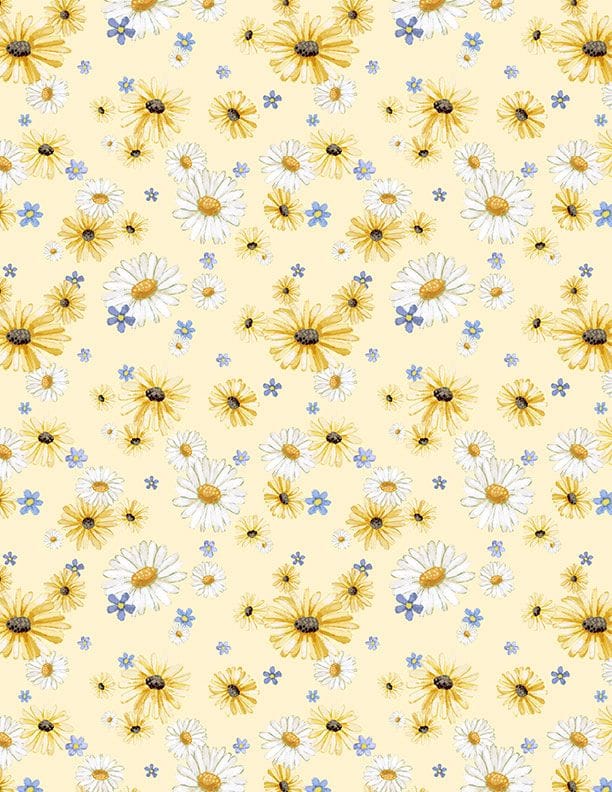 Daisies Allover Yellow - Family Farmstead 3008-96494-515