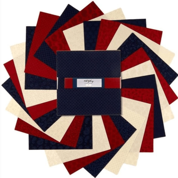Old Glory - Red White Blue 10" Squares 512-46-512