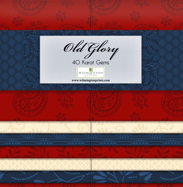 Old Glory - Red White Blue 2.5" Strips 842-46-842