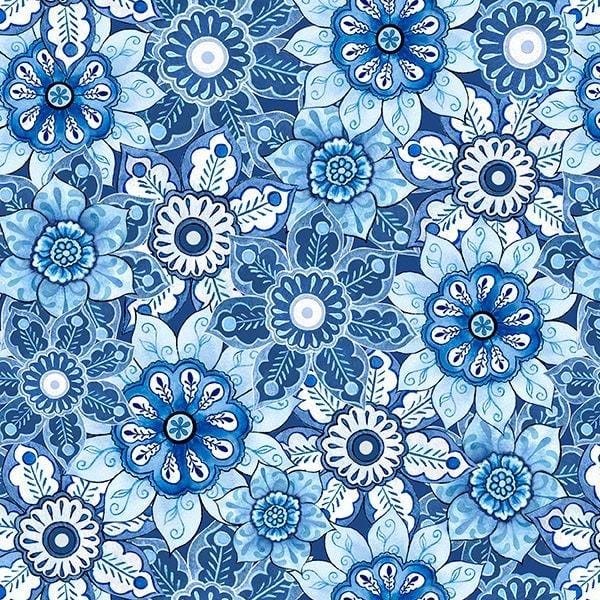 Blooming Blue - Packed Floral Multi 3017-27688-441
