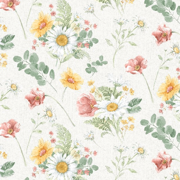Daisy Days - Large Floral Cream 3028-83311-131