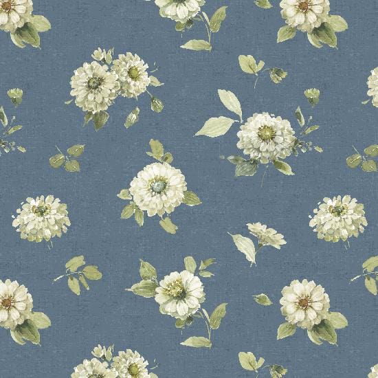 Green Fields - Medium Floral Blue 3041-17802-417